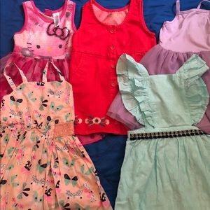5 lot girls dresses size 4t summer/ spring styles